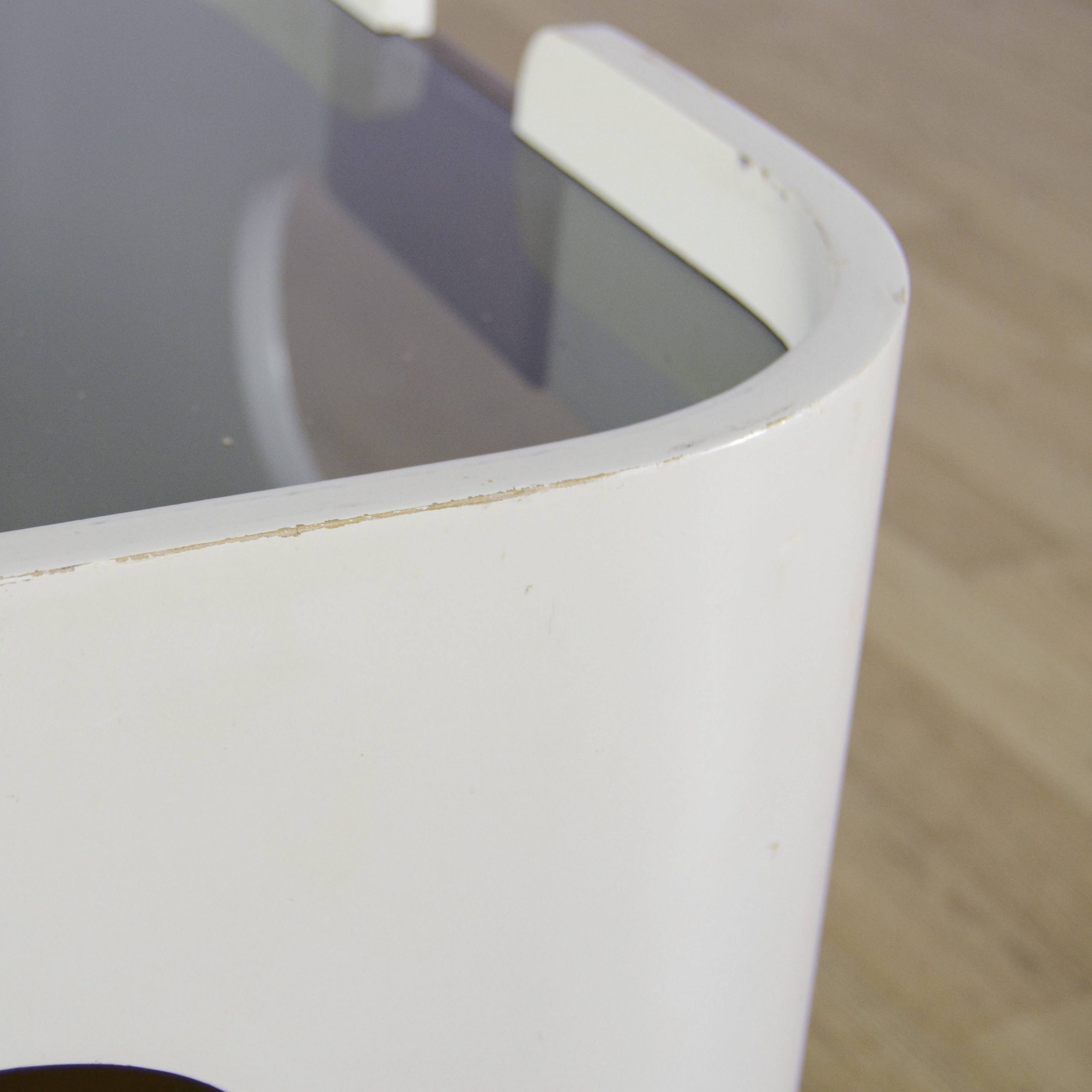 Tavolino Space Age Bianco attribuito a Joe Colombo 1970 - immagine 10