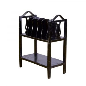 Portariviste in Legno Laccato Nero Primi '900