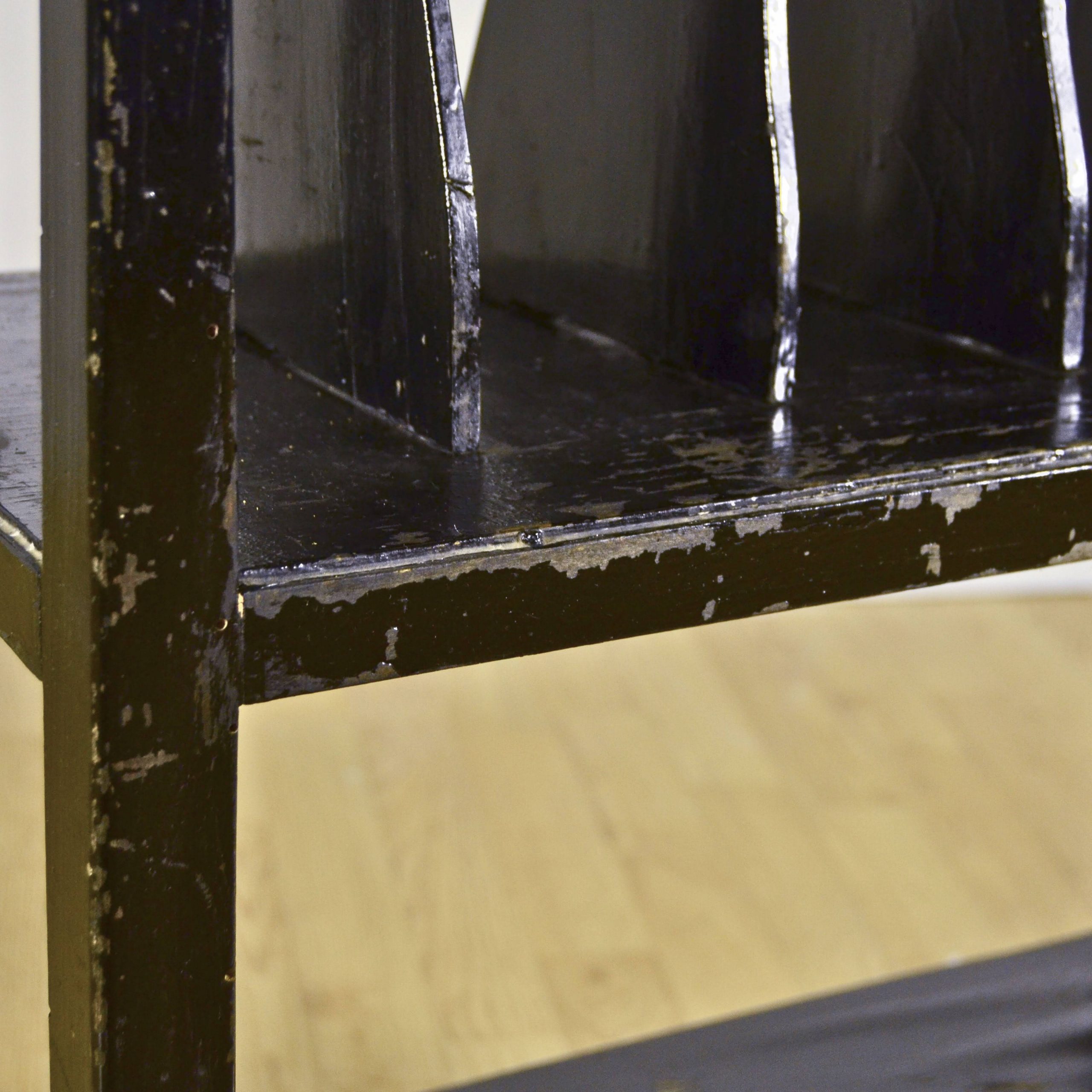 Portariviste in Legno Laccato Nero Primi '900 - immagine 9