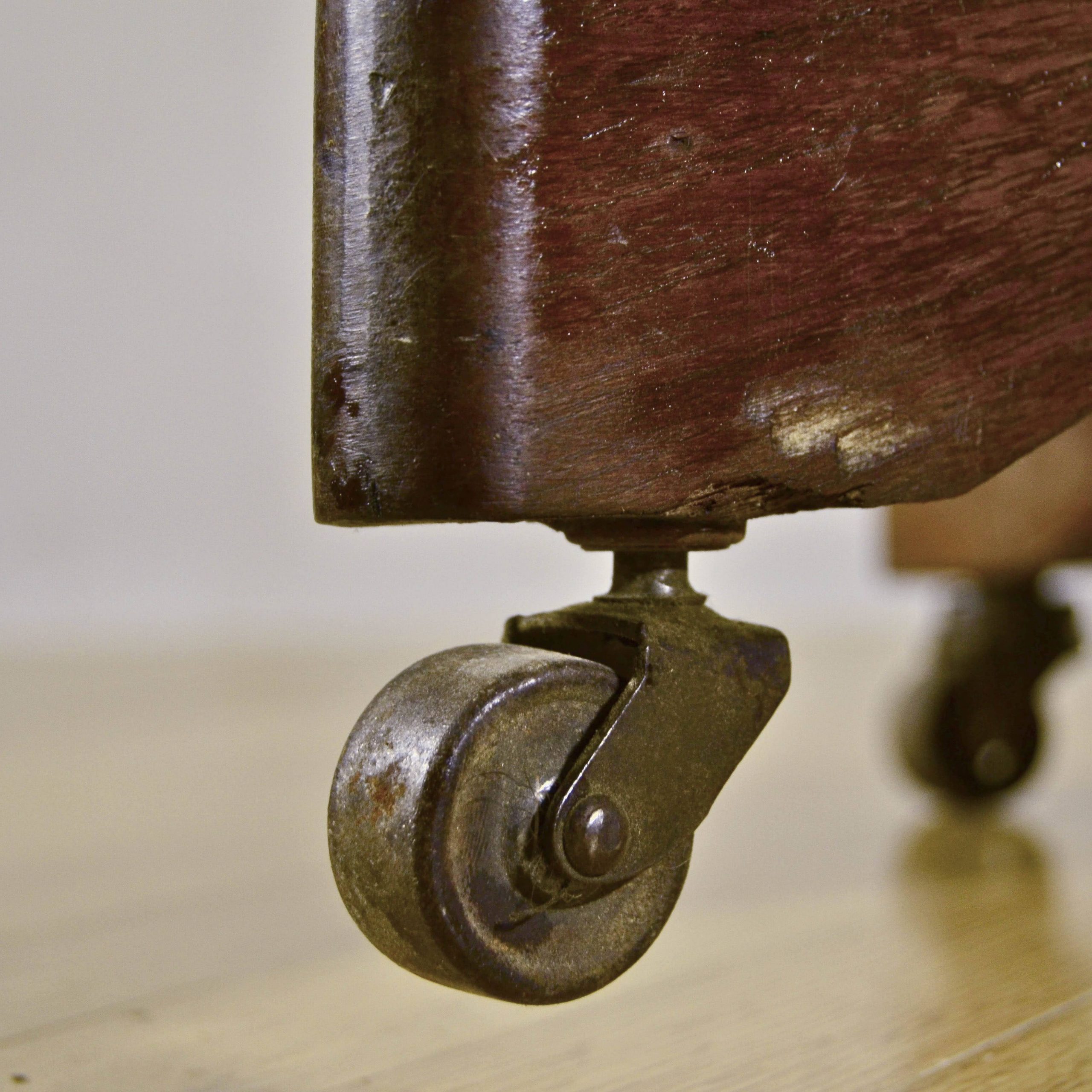 Sedia Girevole da Ufficio in Legno e PellePrimi '900 - immagine 12