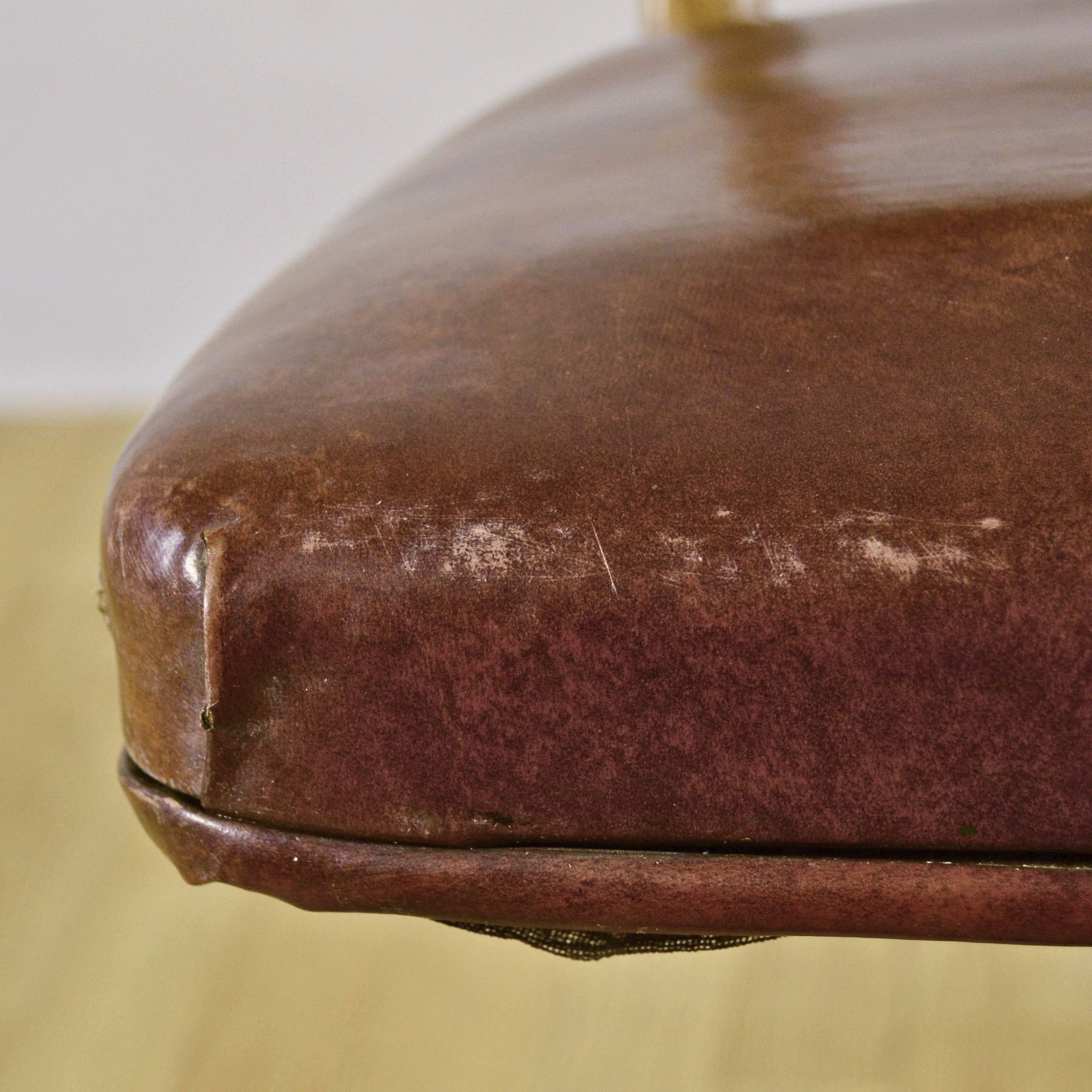 Sedia Girevole da Ufficio in Legno e PellePrimi '900 - immagine 8