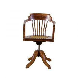 Sedia Girevole con Seduta in vero Vimini stile Vittoriano
