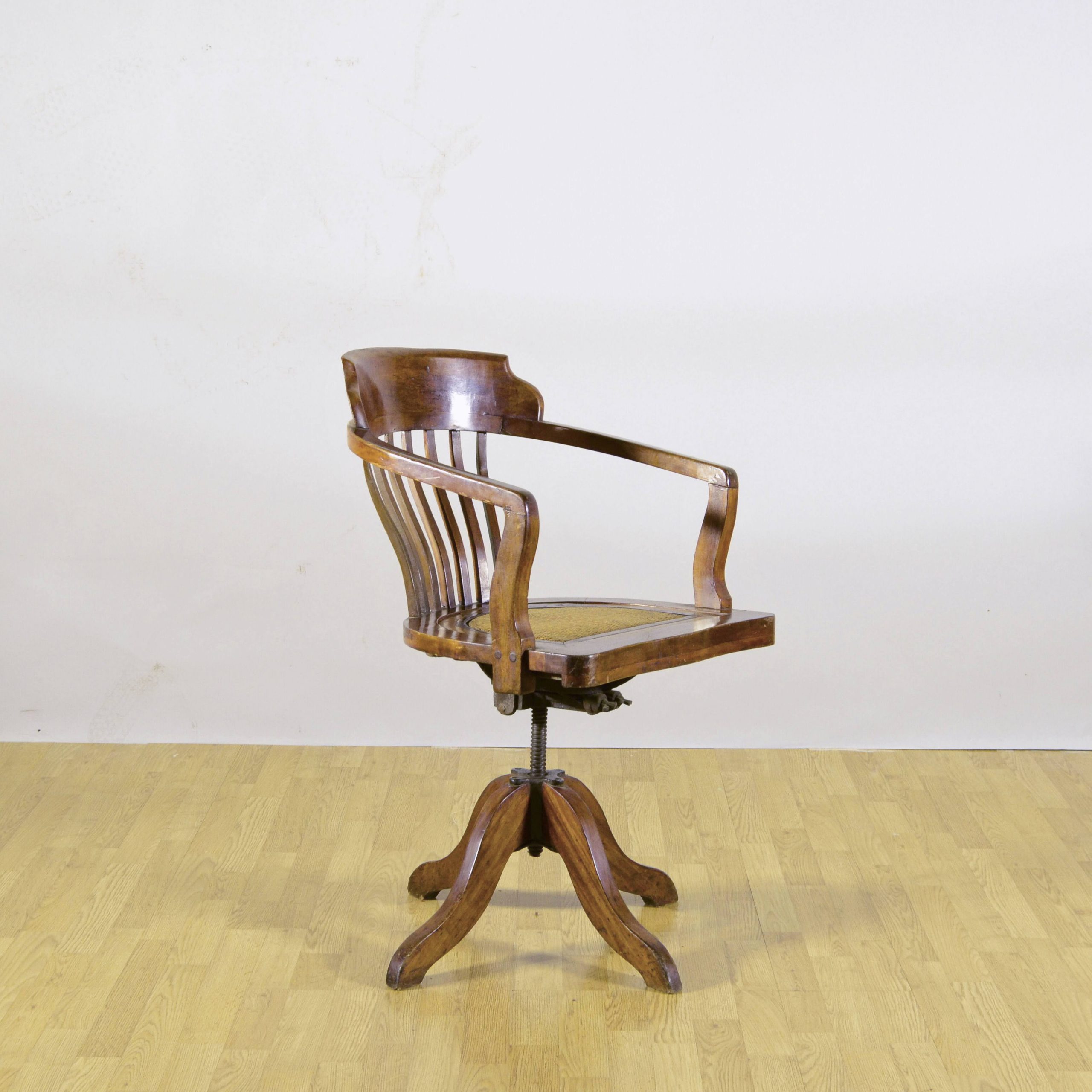 Sedia Girevole con Seduta in vero Vimini stile Vittoriano - immagine 4