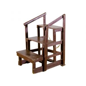 Scalandrino in Legno da Biblioteca Fine '800