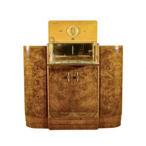 Mobile Bar in Radica di Noce Art Deco' Anni '30