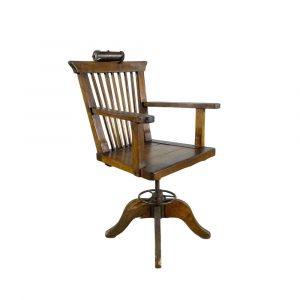 Sedia da Barbiere Girevole Vintage con Poggiatesta