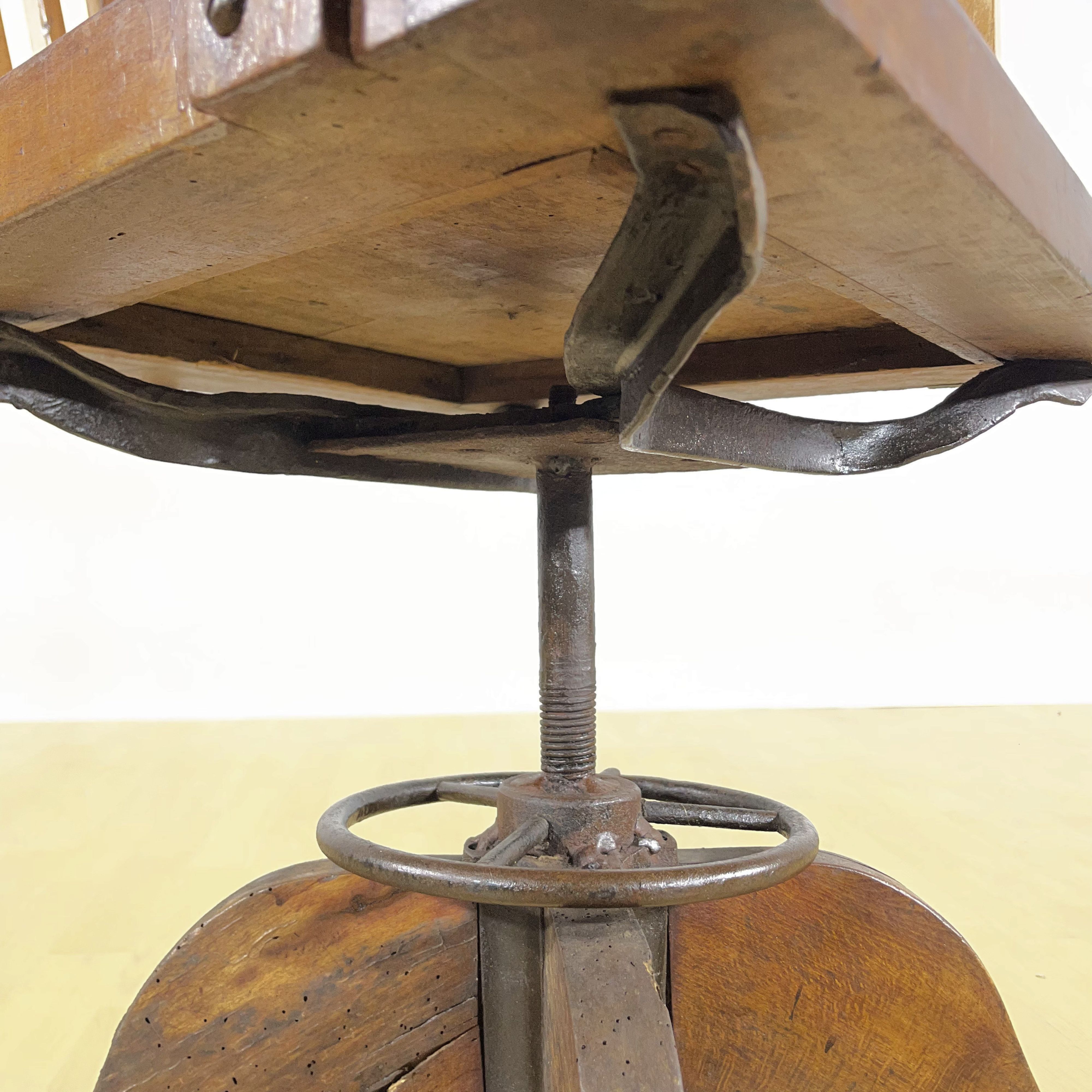 Sedia da Barbiere Girevole Vintage con Poggiatesta - immagine 11