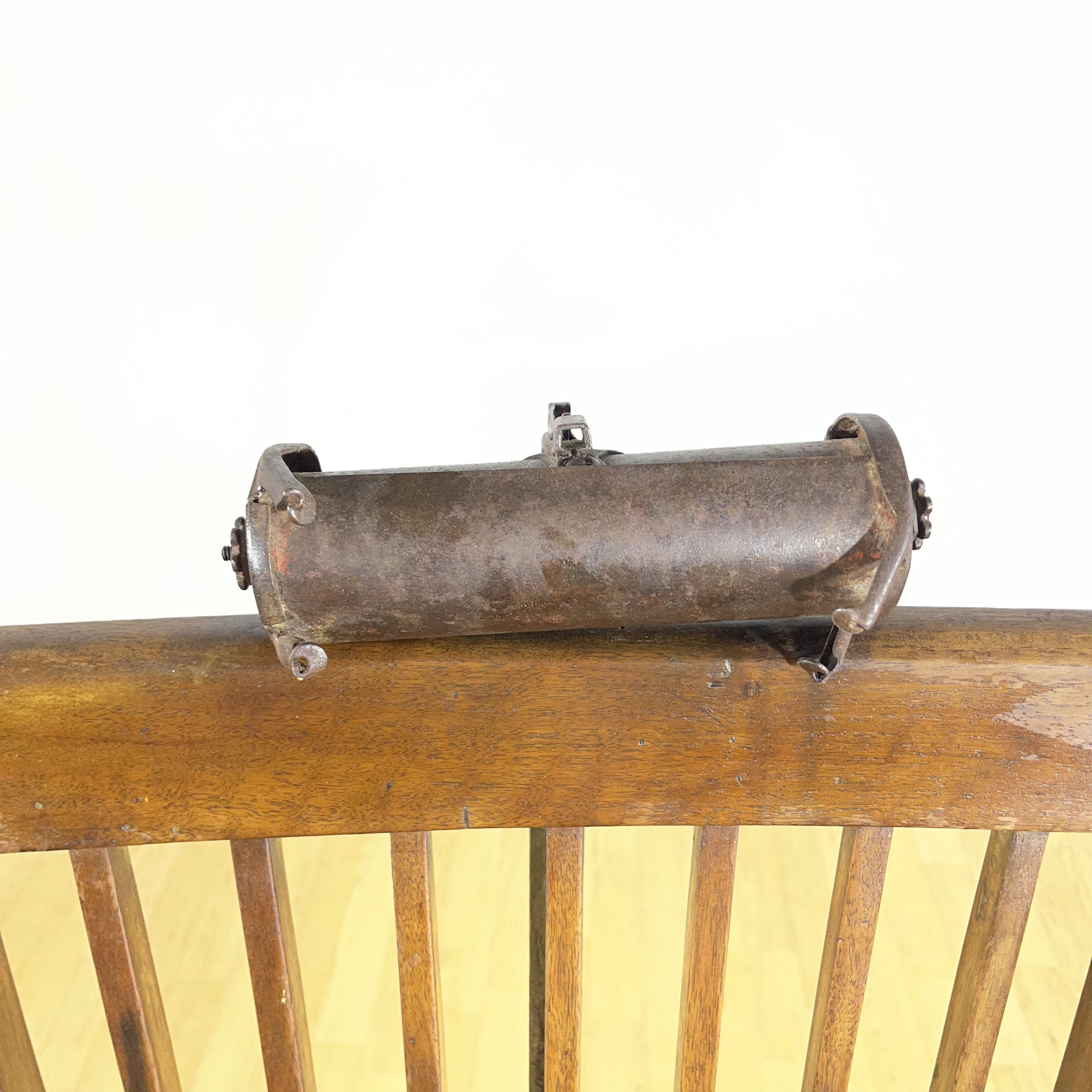 Sedia da Barbiere Girevole Vintage con Poggiatesta - immagine 9