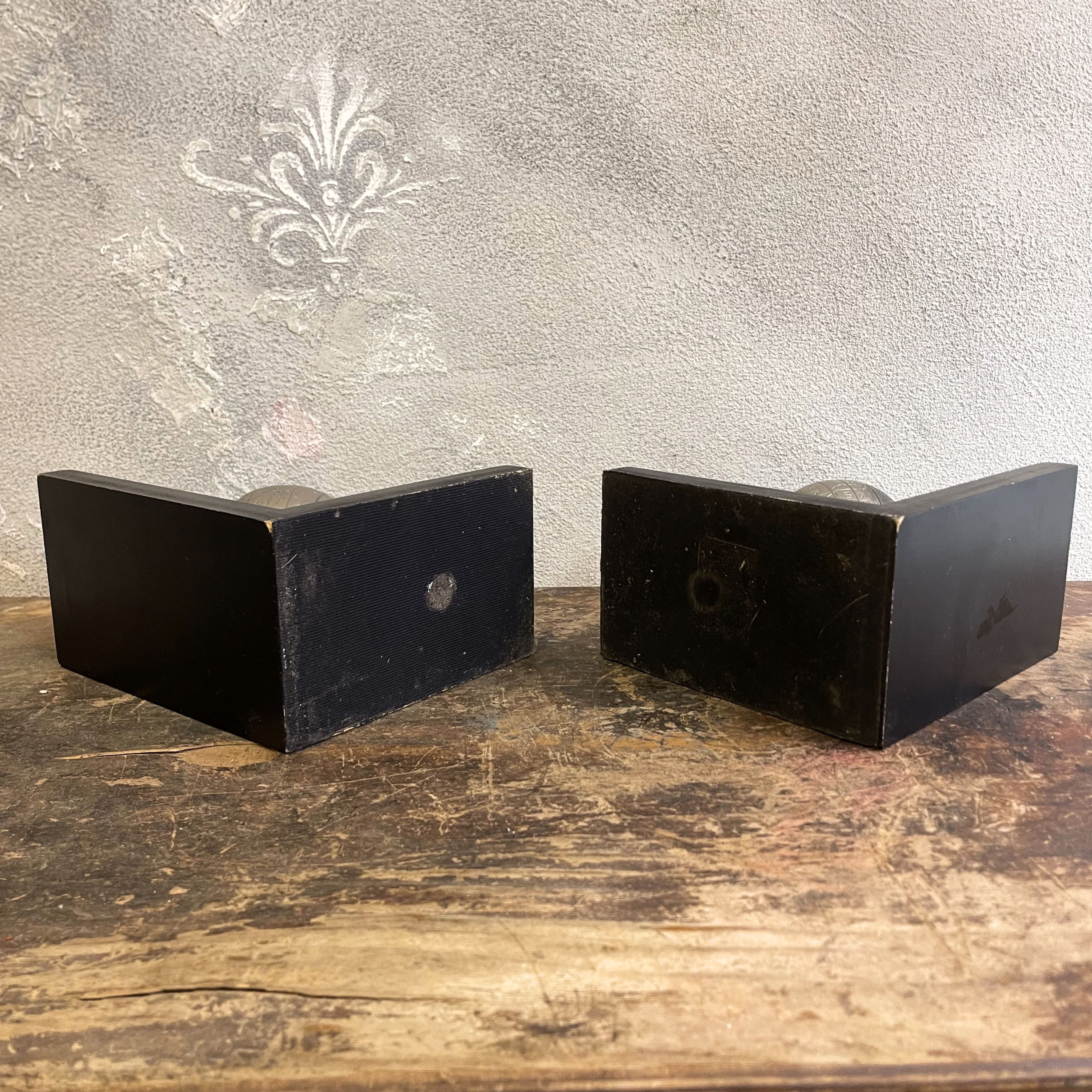 Fermalibri con Mappamondi in Legno e Alluminio - immagine 8