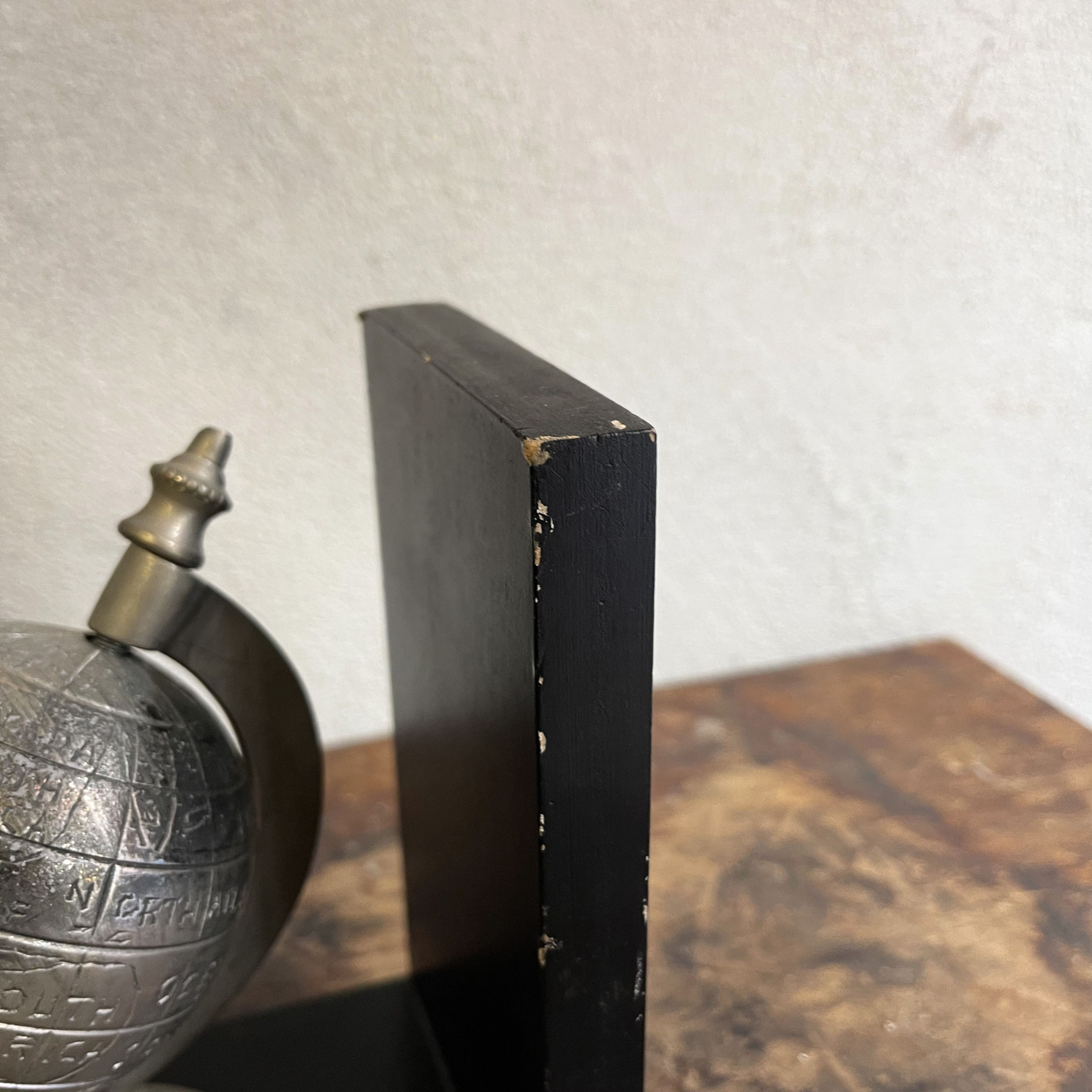 Fermalibri con Mappamondi in Legno e Alluminio - immagine 9