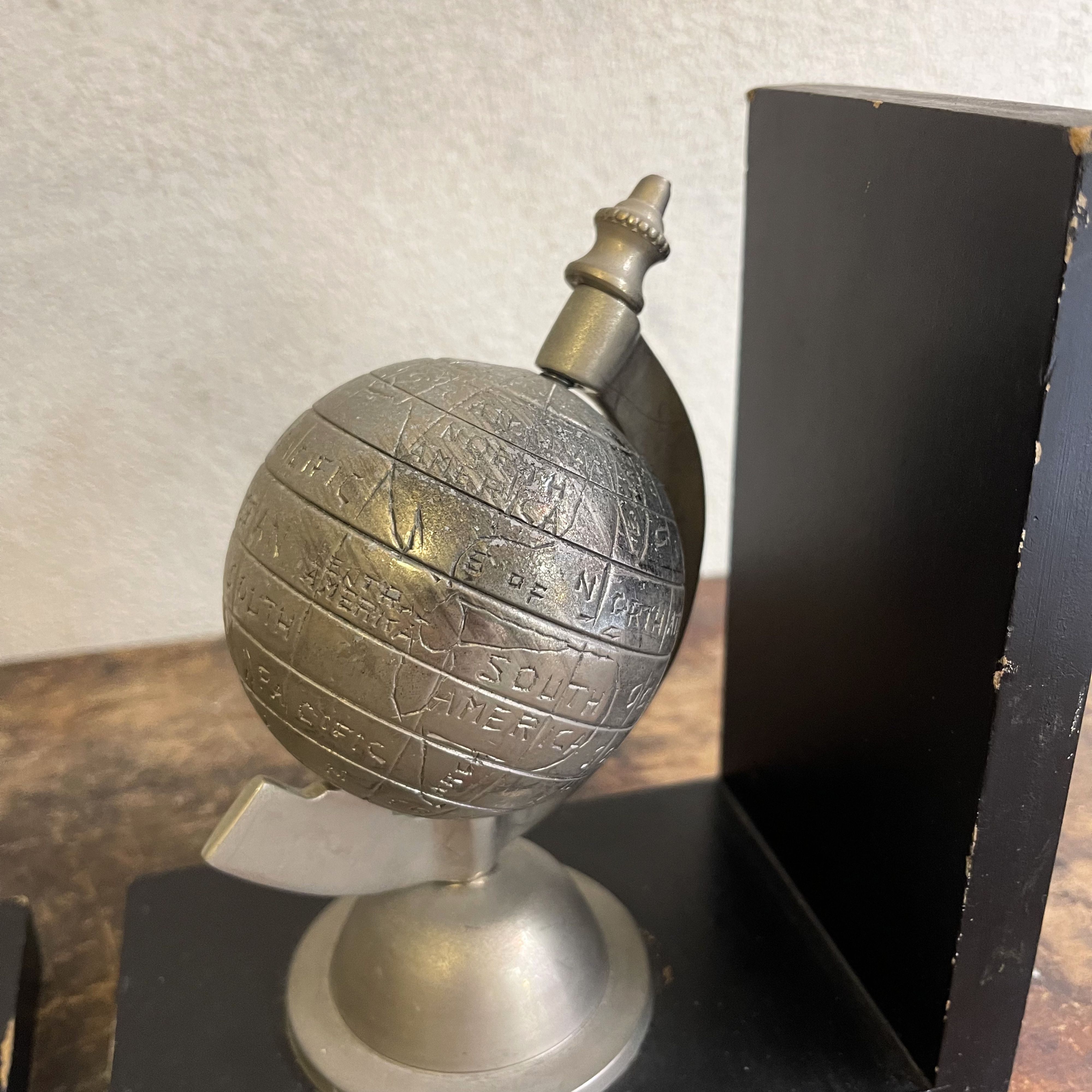 Fermalibri con Mappamondi in Legno e Alluminio - immagine 10